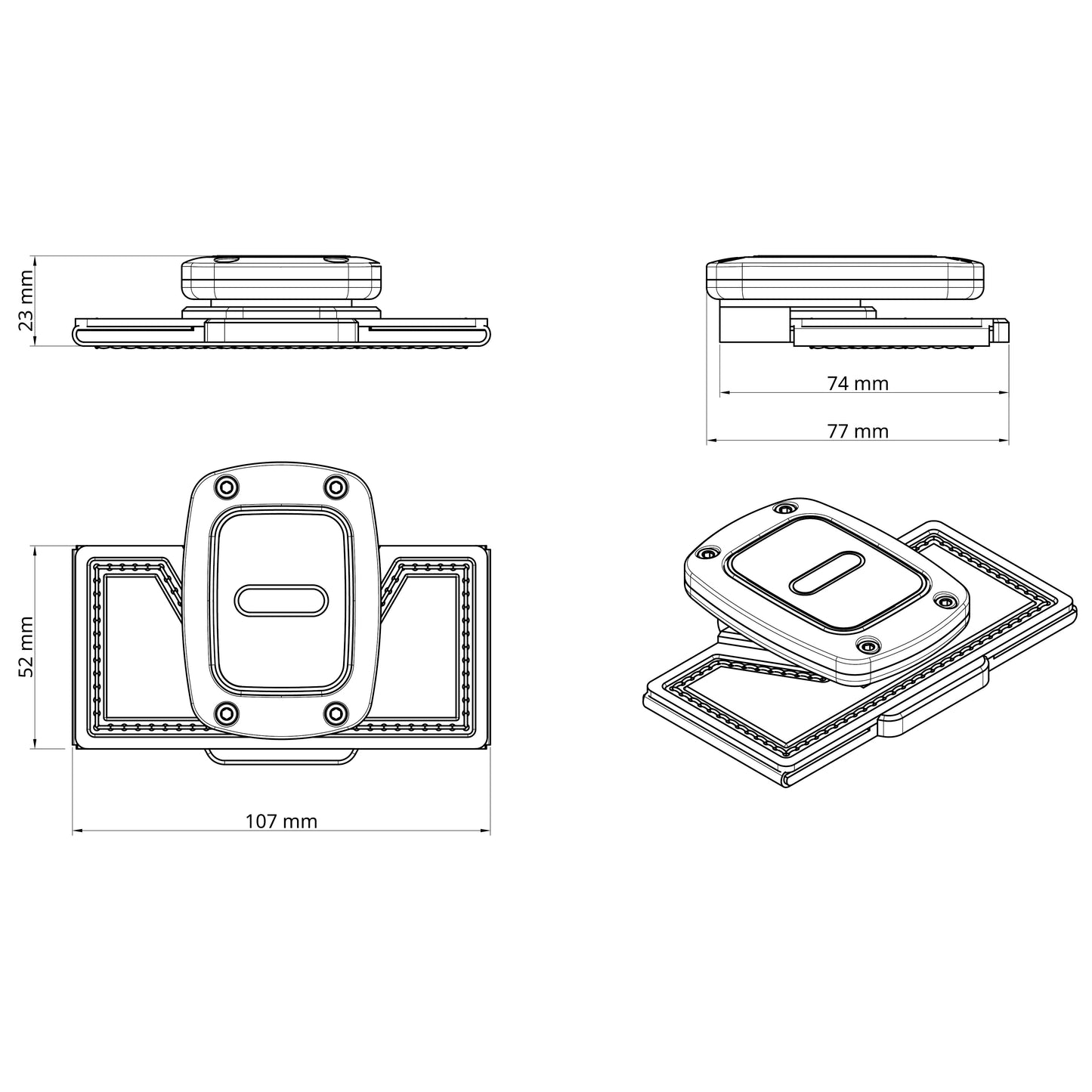 Synio Low Profile Magnetic Paramotoring & Paragliding Attachment